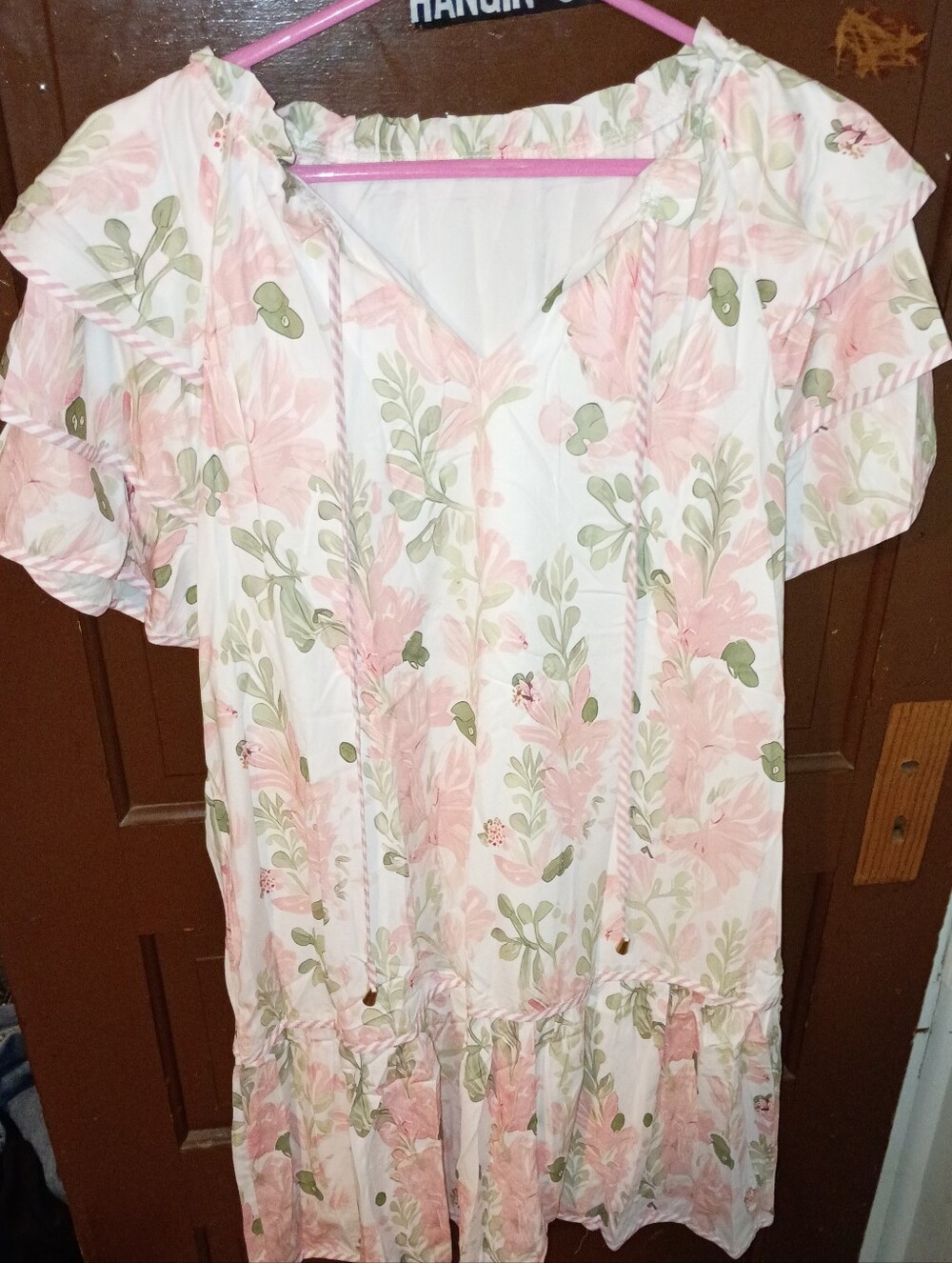 EUC Floral Ruffle Pastel Minu Dress L